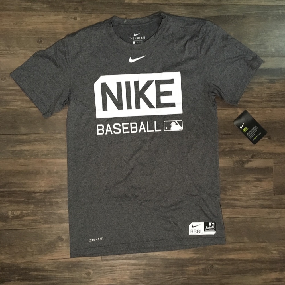Nike Grey Baseball Dri-fit Shirt